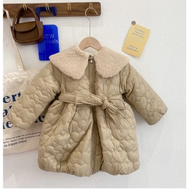 Girls' winter cotton jacket 2022 winter down jacket children