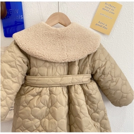 Girls' winter cotton jacket 2022 winter down jacket children